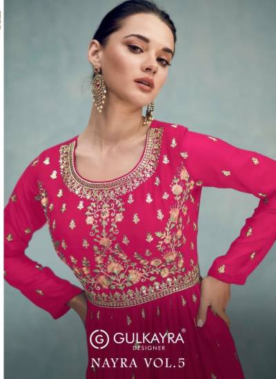 NAYRA VOL 5 BY GULKAYRA GEORGETTE NYRA SUIT WHOLESLAER IN SURAT